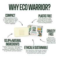 Little Soap Company Eco Warrior Men's Moisturising Shampoo Bar, Argan & Coconut, Vegan, 100g