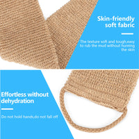 Generic Hemp Back Scrubber, 100% Natural Exfoliating Back Strap with Mitt,Durable Machine Washable,Exfoliating Loofah Back Scrubber with Handles for Shower Bath Men and Women