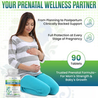 SigmaBiotics Pregnancy Multivitamin | 800 µg Folic Acid, Iron, Vitamins D3 and C, Omega-3, B Complex, Zinc and Probiotics, Prenatal Support for Mom’s Energy, Immunity, and Baby's Growth | 90 Tablets
