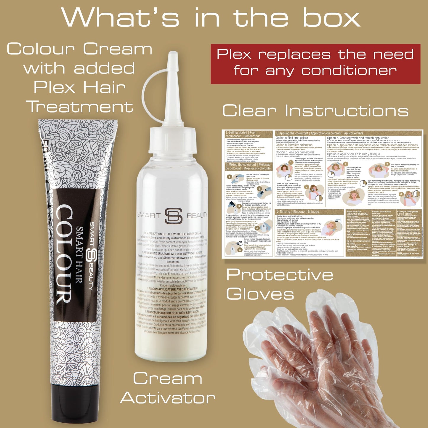 Platinum Blonde Hair Dye with added Plex Hair Care Conditioner, Permanent Hair Colour with Natural Platinum Hair Toner for Blond Hair, Vegan Hair Dye, Cruelty-Free - Smart Beauty (Pack of 2)