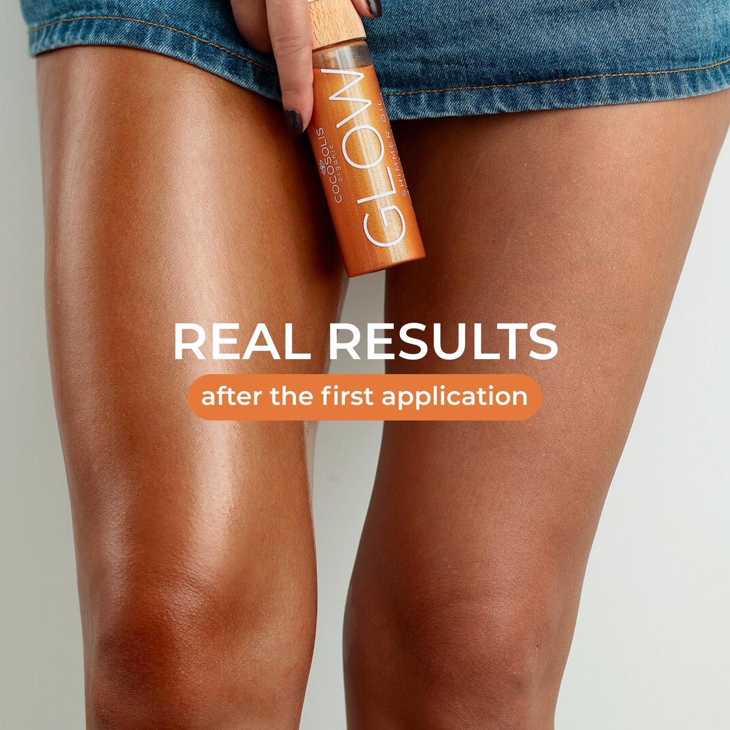 COCOSOLIS Glow Shimmer Oil | Illuminizing Natural Dry Oil With Shiny Particles | Leaves The Skin Glowing & Enhances a Golden Tan | Gives a Luxurious Feel to Your Skin | 110ml