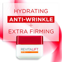 L'Oréal Paris Revitalift Day Cream, Anti-Wrinkle Moisturiser, Day Cream SPF 30, 50 ml (Pack of 1)