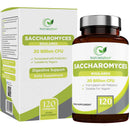 Natures Zest High Strength Saccharomyces Boulardii 20 Billion CFU with Prebiotics 120 Capsules Friendly Bacteria Probiotic Yeast Supplement, Vegan & Gluten Free, up to 4 Month’s Supply