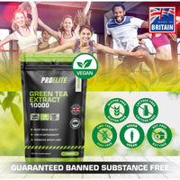 Green Tea Extract 10,000mg of Antioxidant 120 Tablet | 95% Polyphenols (297mg per Tablet) | (4 Months Supply) | Resealable and Recyclable Pouch | Vegan & Vegetarian | by PROELITE