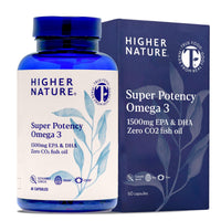HIGHER NATURE Omega 3 2000mg with 1000mg EPA & 500mg DHA Per Serving - Super Potency Omega 3 True Food® Formula Fish Oil Supplement - Supports Eye, Brain & Heart Health - by Higher Nature - 60 Capsules