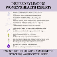 The Supplement Stack – Perimenopause & Menopause – Ashwagandha KSM-66®, Maca, Fennel, Chaste Tree Berry, Red Clover, Rhodiola, Vitamin B6 for Hormone Regulation | 120 Capsules – UK Company