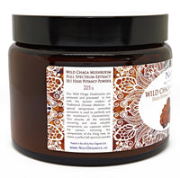 Na'vi Organics Wild Harvested Chaga Mushroom (Dual Extraction) Extract Powder (225 g)