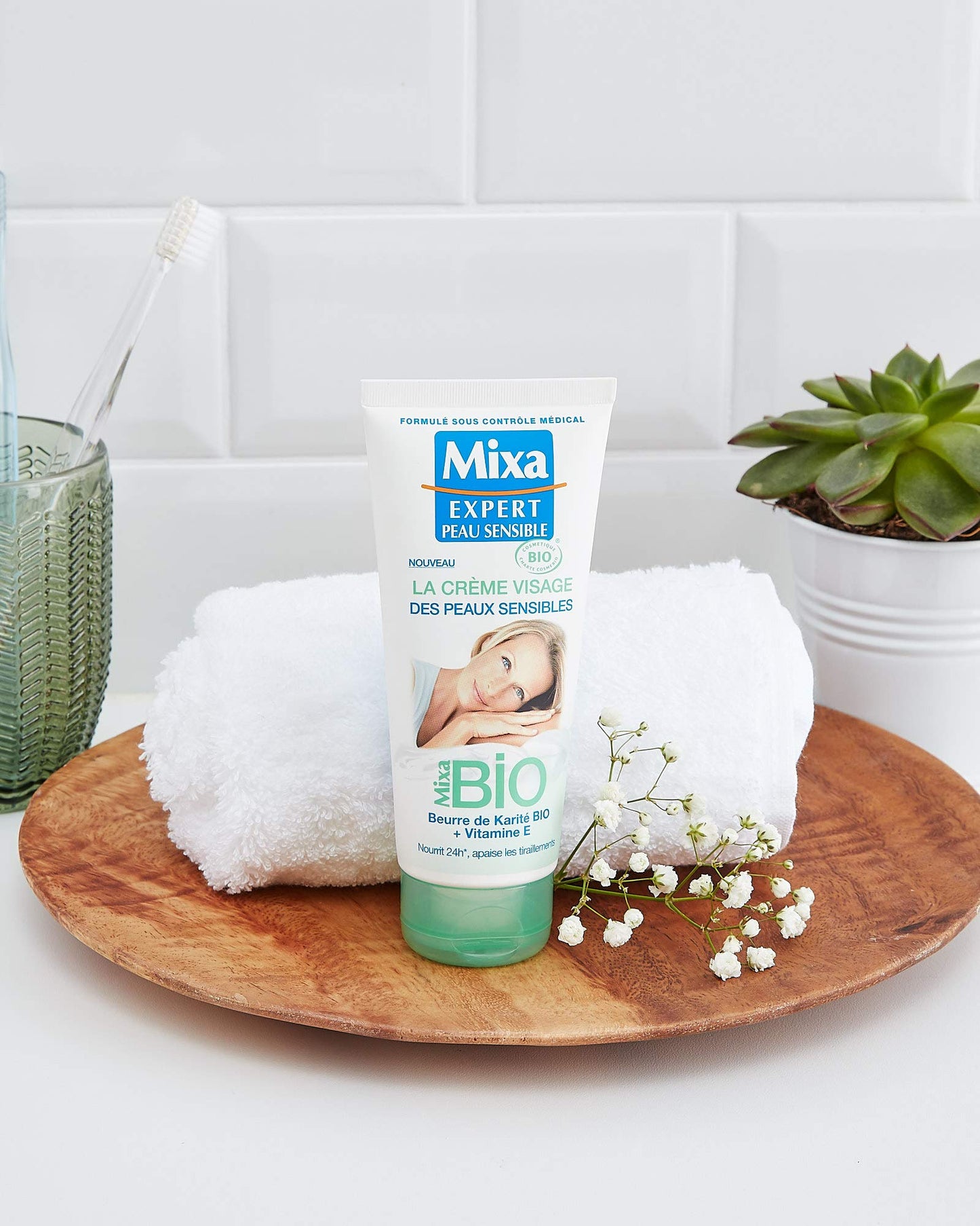 Mixa Bio Face Cream for Sensitive Skin 100ml (Pack of 2)