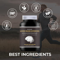 Fraction One Lions Mane Mushroom Gummies 4000mg - 120 Gummies - 60 Servings - Lions Mane Extract 15:1, Black Pepper, Bioperine Extract 10:1 & Vitamin B1 - Brain Supplement - Alternative to Lions Mane Powder