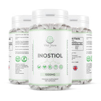 Inositol with Chromium & Folate 1000mg Vegan Capsules -120 Days Supply 4 Months - Vitamin b8 Vegan High Strength - UK Manufactured