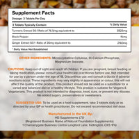 Natural Foundation Turmeric Curcumin & Black Pepper with Ginger | High Strength 120 Tablets 6000mg per Serving | Made in The UK | Natural Health Supplement for Men & Women (120)