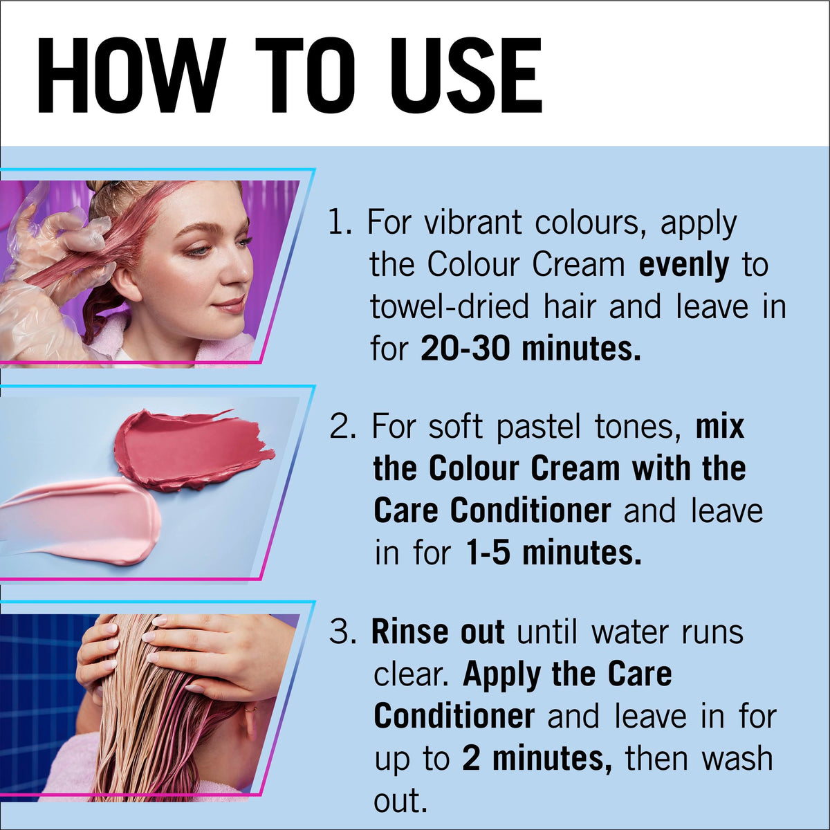 Schwarzkopf LIVE Ultra Brights or Pastels Dusty Rose 025 Shade, Semi-Permanent Rose Hair Dye, FINAL FANTASY™ XIV Online x Live, Vibrant Hair Dye Kit Lasts Up to 15 Washes