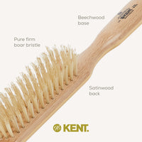 KENT Kent Narrow, White Bristle Brush - LS1 (PACK OF 1)
