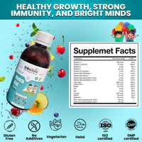Tresible Trèsible Nutra Kids Multivitamins Liquid for Immune Support (2 to 12 Years) - Kids Vitamins with EPA, DHA and Zinc - Multivitamin for Kids, Toddlers Vitamins Age 2, Baby Vitamins with Biotin, Vegan