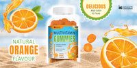 Generic Multivitamin Gummies - Vitamins for Adult and Children - Natural Orange Flavour Soft Chewable Gummy 11 Vitamins &Minerals for Health & Immune Support