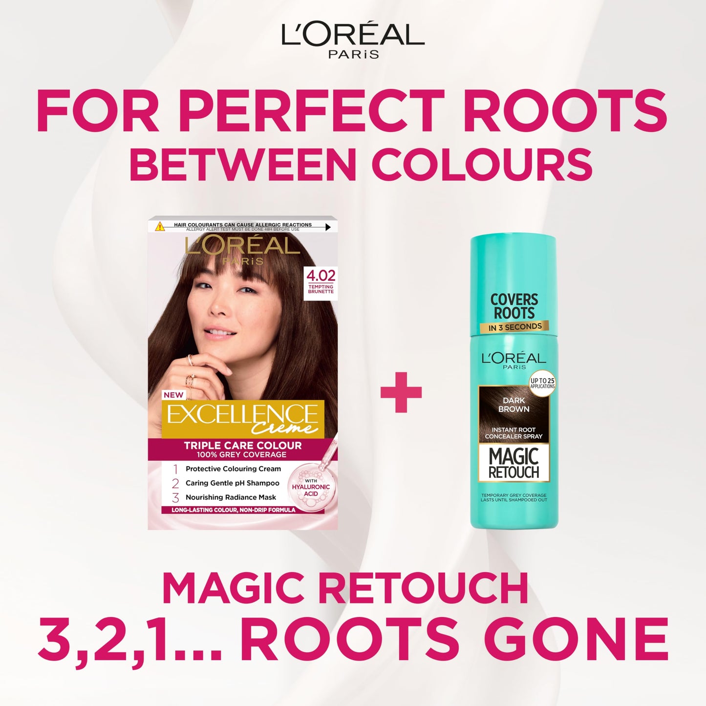 L'Oreal Paris L'Oréal Paris Excellence Crème Permanent Hair Dye, Radiant At-Home Hair Colour with up to 100% Grey Coverage, Pro-Keratin, Up to 8 Weeks of Colour, Colour: 4.02 Tempting Brunette