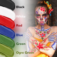 YBUETE Green Foundation Oil Based Face Paint, Professional Green Greasepaint for St. Patrick's Day, Halloween Face Body Paint for Witch Shrek Hulk Goblin for Adult Festival & Theater Performance