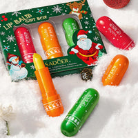 EONFAVE Christmas Lip Balm Set - Moisturising Lip Balm for Cracked Lips - 3pcs Lip Balm Gifts Set - Avocado, Cherry, Honey - Repair Lip Moisturizer For Dry Lip - Lip Care Festival Selection In Christmas Day