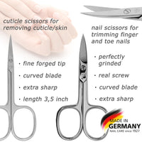 3 Swords Germany - brand quality 8 piece manicure pedicure grooming kit set burgundy synthetic leather case in gift box, Made by 3 Swords