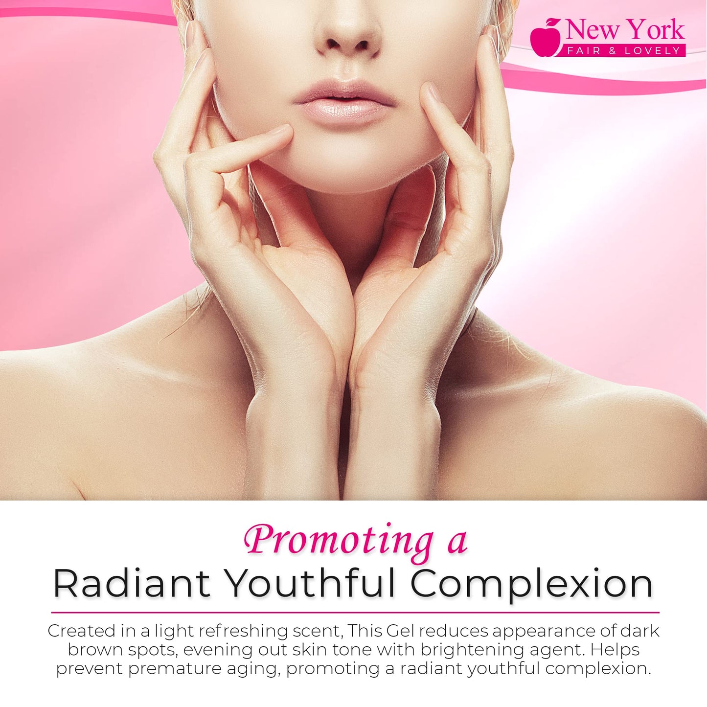 New York Fair & Lovely, Skin Brightening Gel – 1 fl oz / 30g – Formulated to Fade Dark Spots, Uneven Skin Tone, with Alpha Arbutin & Vitamin C – For Women and Men