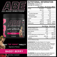 Applied Nutrition Bundle ABE Pre Workout 375g + ABE Black Shaker 700ml | All Black Everything Pre Workout Powder, Energy Drink, Physical Performance, Creatine, Beta Alanine, Caffeine (Baddy Berry)