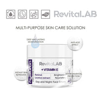 RevitaLAB Hyaluron Anti-Ageing Day and Night Cream, Enriched with Vitamin A (Retinol) Vitamin E, Liquorice Root Extract, Hyaluronic Acid and UV Filters, for Ages 60 – 75, 50 ml