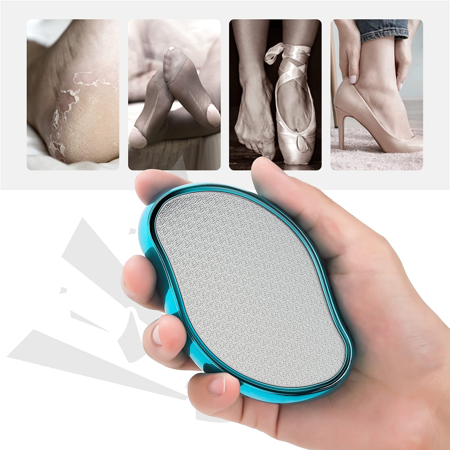 BEZOX 2in1 Nano Glass Foot File for Foot Spa, Home Salon -Highly Effective Callus Remover Wake Up Velvety Feet