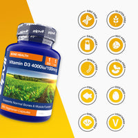 Zipvit Vitamin D3 4000IU Softgels, High Strength Vitamin D Supplement, Immune Support, 12 Months Supply, 360 Vegetarian Easy to Swallow Softgels