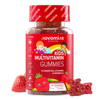 novomins Kids Multivitamin Gummies - 13 Essential Kids Vitamins – 1 Month Supply - Chewable Multivitamins Gummies 3-12 and Older - Childrens Vitamins - Novomins