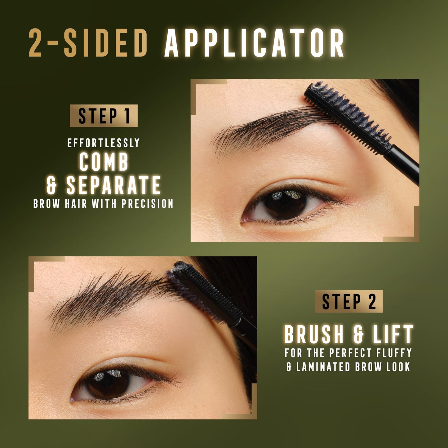 Max Factor Masterpiece Divine Brow Lamination Gel 003 Medium, 2-Sided Applicator, Salon-Like Lamination, Combs & Lifts, Non-Crunchy But Strong Hold, Eye Lift Effect, Ultimate Precision