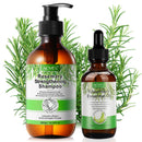 Bibonse Rosemary Oil Hair w/Rosemary Shampoo for Hair Growth, Rosemary Essential Oil, Organic Rosemary Oil Shampoo with Biotin, Stimulates Hair Growth, Anti Hair Loss Rosemary Mint Shampoo for Women and Men