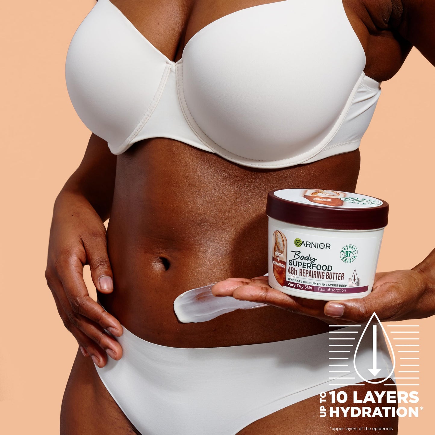 Garnier Body Butter Ceramide Nourishing Cream Cocoa For Very Dry Skin 300ml