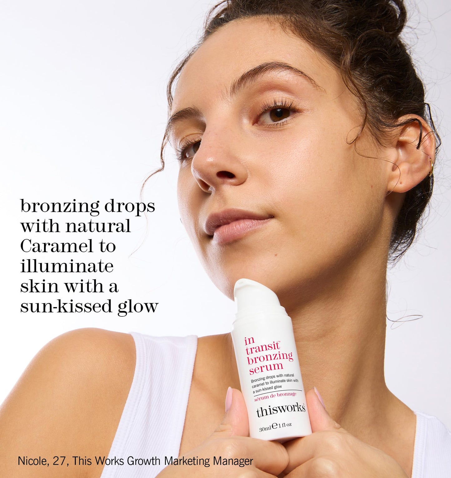 This Works - In Transit Bronzing Serum, Instant Tanning Drops for Face (30ml) Add to Moisturiser or Serum for a Natural Glow, Fake Tan