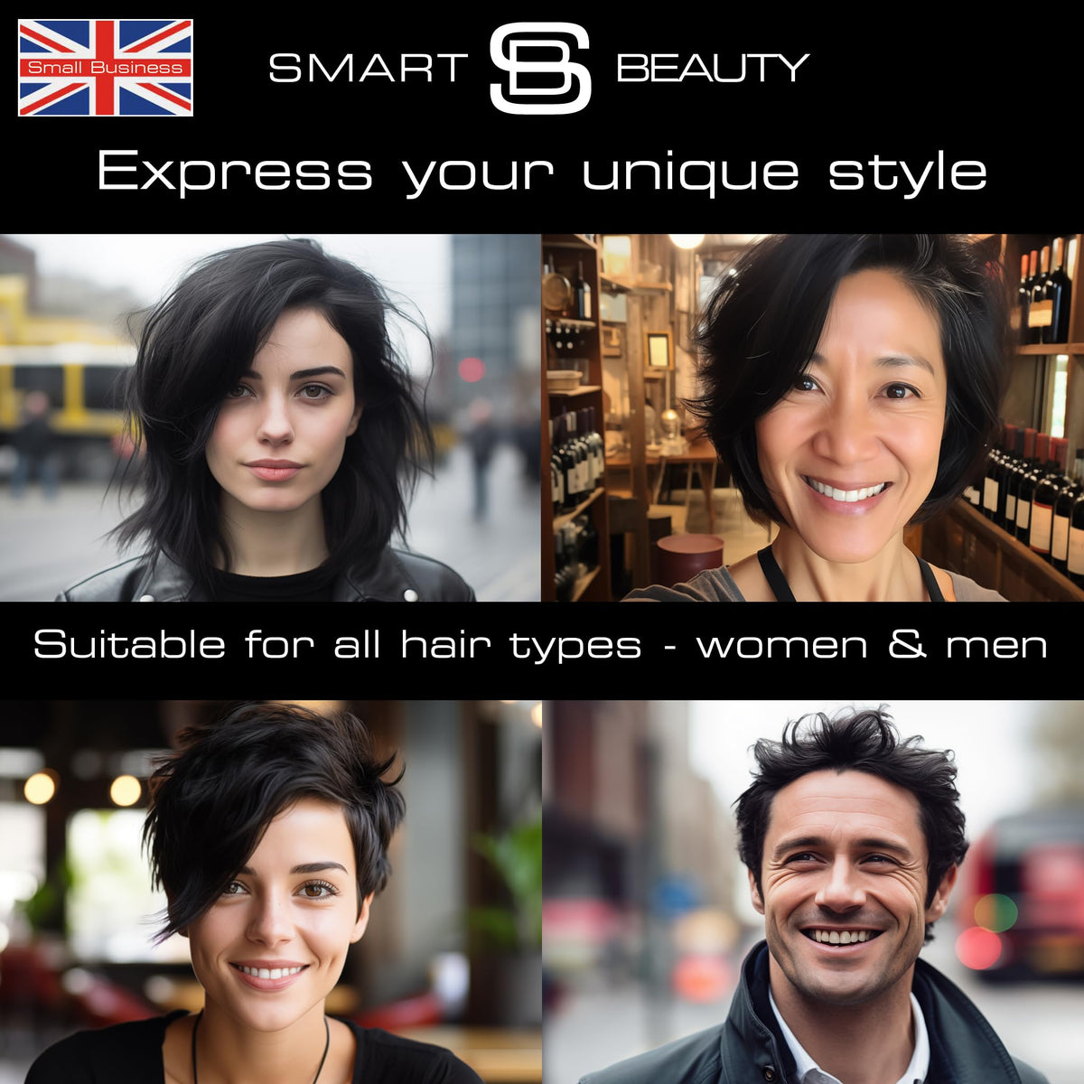Pure Black Hair Dye Permanent with Anti-Breakage Plex Hair Care, Vegan Hair Dye & Cruelty-Free, 100% Grey Coverage, Natural Black Hair Colour, For All Hair Types. Smart Beauty