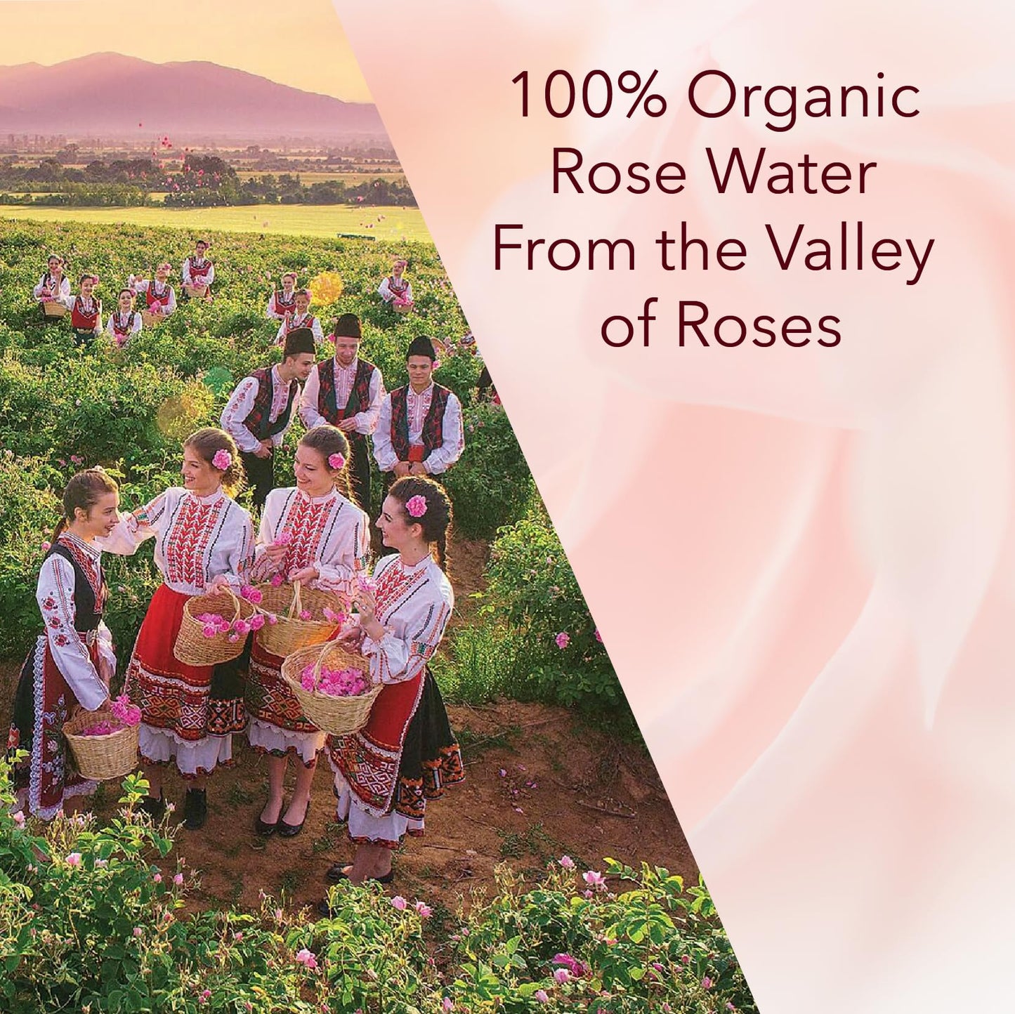 ClaRose 100% Natural Organic Rose Water, Hydrating and Purifying Vegan Toner, 150 ml
