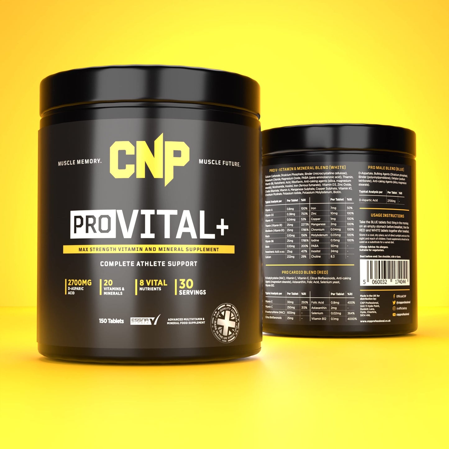 CNP Professional Vitamin Range, Vitamin C & D. Complete Athlete & Daily Support (Pro Vital+)