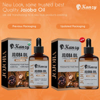 KANZY HAIR AND BEAUTY Kanzy Jojoba Oil Cold Pressed 50ml - 100% Pure Jojoba Oil for Hair, Nails, Eyelash & Eyebrow Growth - Vegan & Cruelty-Free for Skin, Face & Body as Carrier, Massage Oil