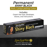 Sta-Sof-Fro Sta Sof Fro Permanent Hair Color Cream, Shiny Black - Pack of 3