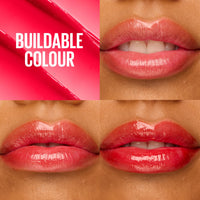 Maybelline New York Lifter Glaze Lip Oil Balm, Up to 24HR Hydration, Plumping for Fuller Lips, Hyaluronic Acid & Acerola Cherry Extract for Ultra-Comfortable Shine, Shade: Rose Bite