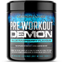 DEMON LABZ Pre Workout Demon - Hardcore Pre-Workout Powder Supplement with Creatine, Caffeine, Beta-Alanine and Glutamine (Blue Raspberry, 360g)