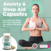 STRENGTH & SPICES100% Natural Vegan Food Supplements Strength & Spices Anxiety & Sleep Support, Anxiety Relief Supplement, Ashwagandha Capsules with 20 Powerful Ingredients, Plant-Based Formulation for Mood and Immune Boost, 1000mg, 60 Capsules