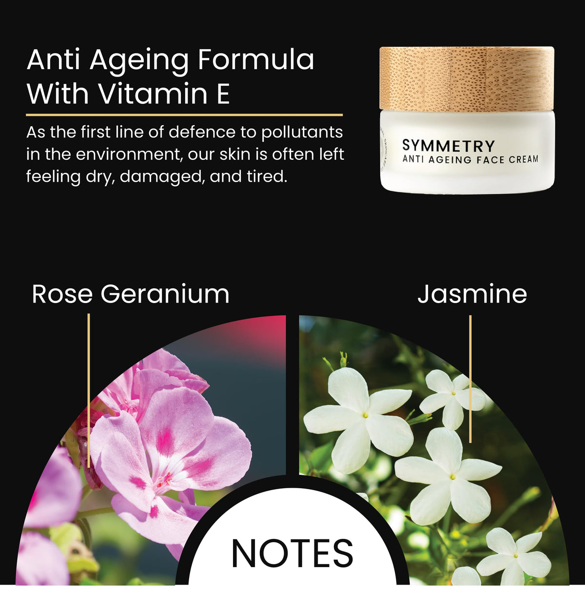 The Edinburgh Natural Skincare Company Ltd. Symmetry Anti-Ageing Mini Face Cream | Nourishing & Moisturising | Revitalise & Replenish Skin | Reduce Fine Lines & Wrinkles | With Coconut Oil & Shea Butter | Edinburgh Skincare