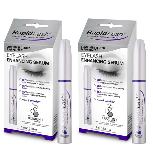 RapidLash Duo Bundle Eyelash Enhancing Serum, Hexatein 1 Complex, 3 ml (Pack of 2)