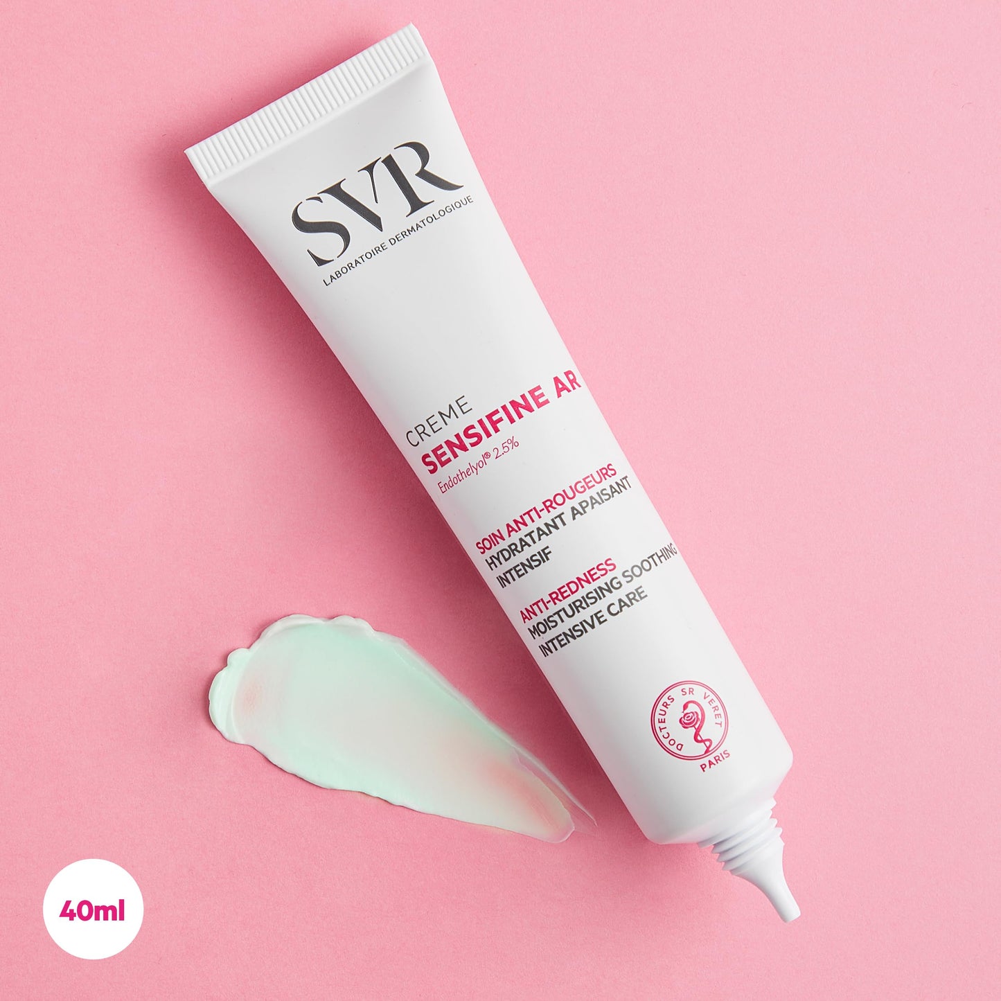 SVR SENSIFINE AR Cooling Hydrating Rosacea Cream for Face, Intensive Soothing Anti-Redness Moisturiser, 40ml (Balanced Skin)