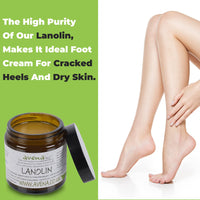 Avena Herbal Products Ultra-Pure Lanolin Cream Balm – Pharmaceutical Grade | Natural Moisturiser for Dry Cracked Lips, Hands, Heels, Nipples & Skin | Refined Anhydrous Lanolin UK Made (200ml)
