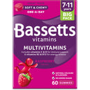 Bassetts Vitamins 7-11 Multivitamins Raspberry 60's