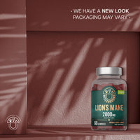 Lions Mane Gummies 60,000mg Per Bottle | High Strength Supplement from Fruit Body | Vegan Mushroom Extract | 1000mg x 60 Natural Berry Flavour Gummies | by Wiseshrooms