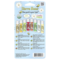 Organic Lip Balm - Variety 8 Pack by Sierra Bees - Cocoa Butter, Honey, Mint Burst, Pomegranate, Shea Butter & Argan Oil, Tamanu & Tea Tree, Unflavoured and Vanilla