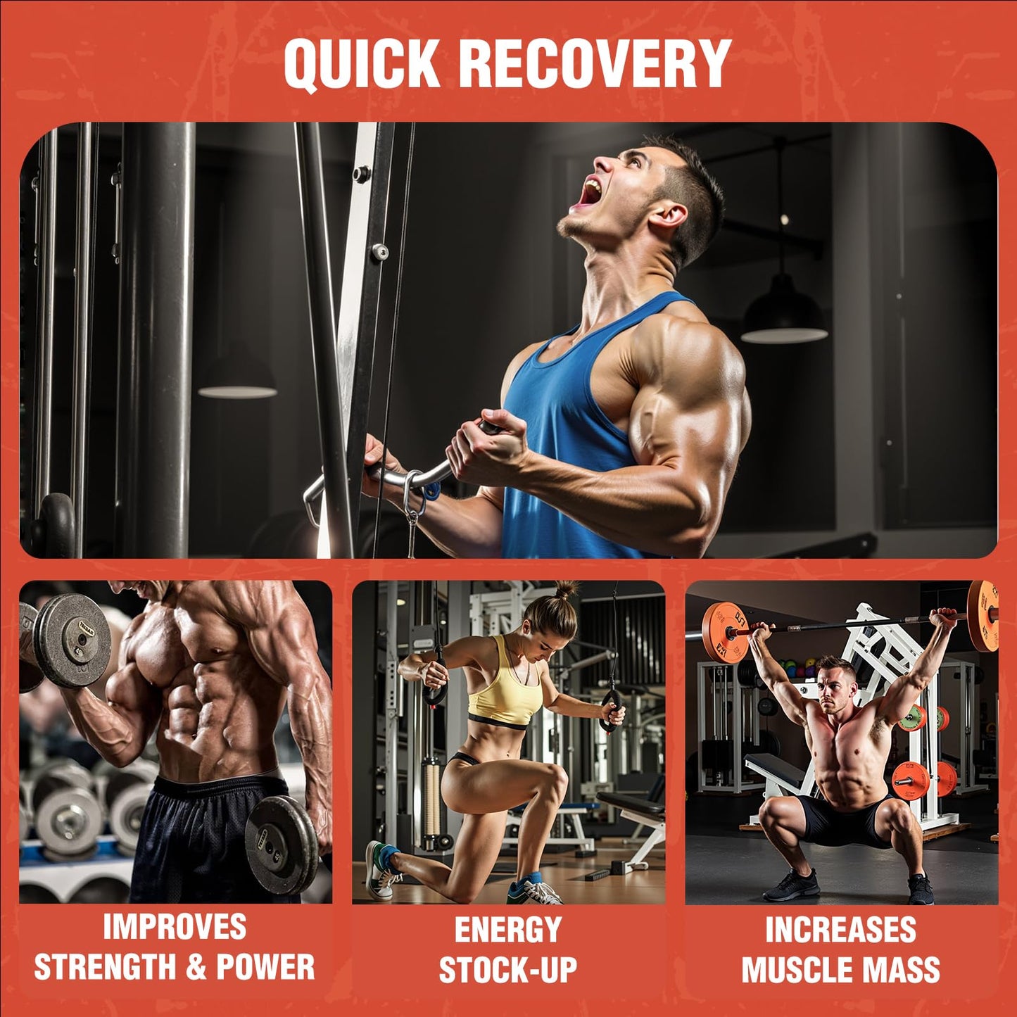 Creatine Gummies 5000mg Creatine Monohydrate with 1000mg BCAAs per Serving for Men & Women, Vegan & Sugar-Free, Easy Pre/Post Workout Gym Support for Performance and Muscle Power (2 Month Supply)