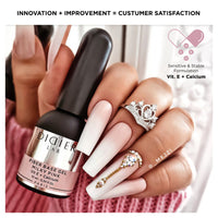 DIDIER LAB Didier Lab- Premium Milky Pink Gel Nail Polish Base Coat 10ml -Extra Strong Nail Strengthener For Damaged Nails - Gel Base Coat - Nail Varnish - Gel Polish - Clear Nail Polish - LED UV Gel Nail Polish